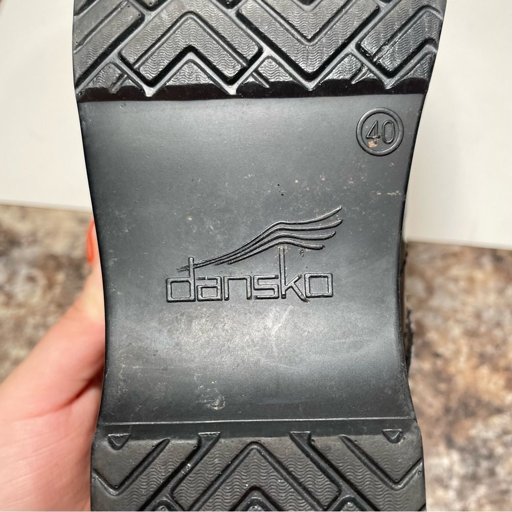 Dansko Snakeskin Patterned Professional Heeled Clogs - Picture 8 of 10